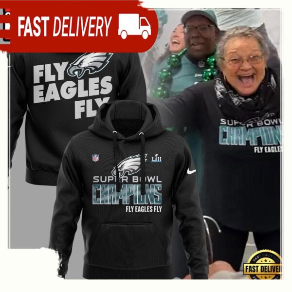 NFL Philadelphia Eagles Super Bowl Champions Fly Eagles Fly New Design 3D Hoodie - available at - rugbyfanstore.com