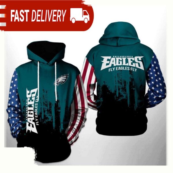 NFL Philadelphia Eagles Team US All Over Print Unisex Hoodie - available at - rugbyfanstore.com