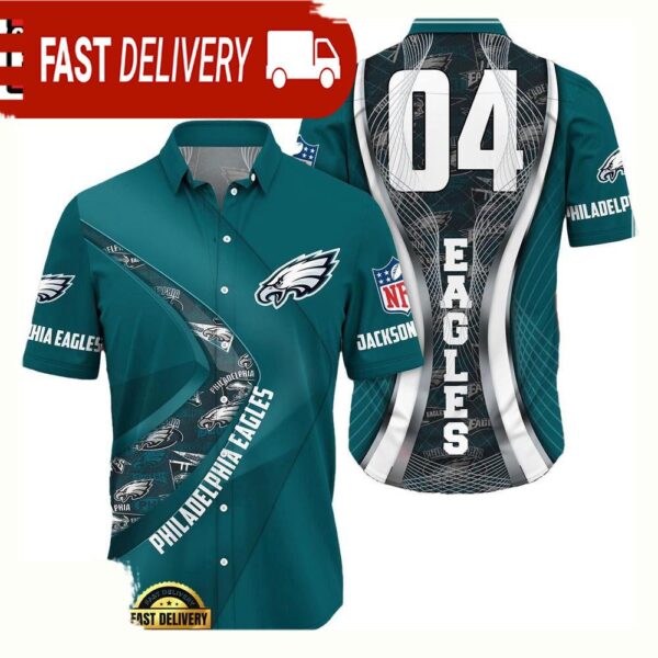 NFL Philadelphia EaglesCustom Name Number New Design Hawaiian Shirt For Men Women - available at - rugbyfanstore.com