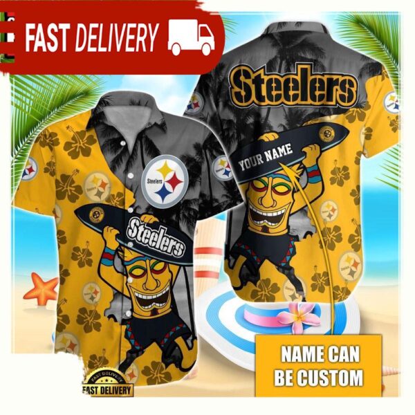 NFL Pittsburgh Steelers Retro Custom Hawaiian Shirts For Men Women - available at - rugbyfanstore.com