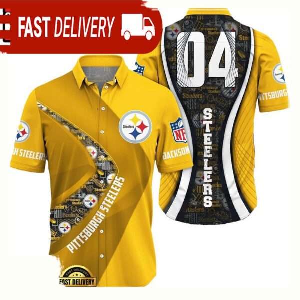 NFL Pittsburgh SteelersCustom Name Number New Design Hawaiian Shirt For Men Women - available at - rugbyfanstore.com