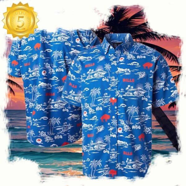 NFL Reyn Spooner Royal Mens Buffalo Bills Hawaiian Shirt - available at - rugbyfanstore.com