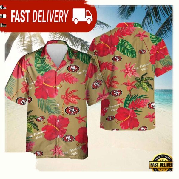 NFL San Francisco 49ers Color Hibiscus Hawaiian Shirt For Men Women - available at - rugbyfanstore.com