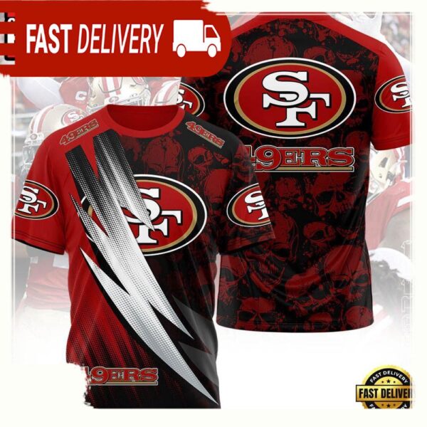 NFL San Francisco 49ers Logo All Over Print T Shirt - available at - rugbyfanstore.com