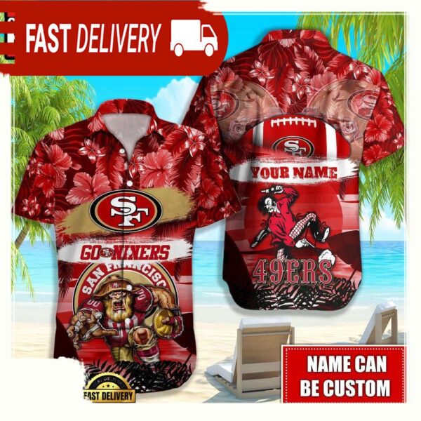 NFL San Francisco 49ers Mascot Football Hawaiian Shirt For Men Women - available at - rugbyfanstore.com