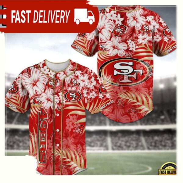 NFL San Francisco 49ers New Design Baseball Jersey Shirt - available at - rugbyfanstore.com