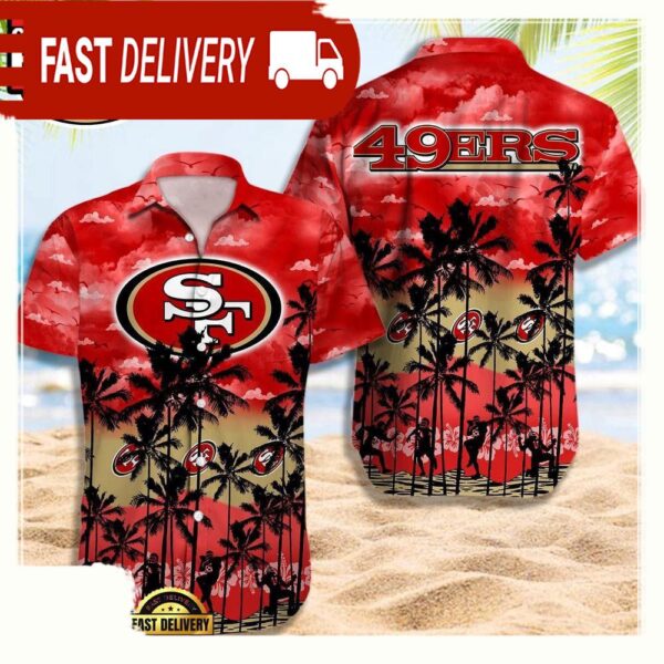 NFL San Francisco 49ers Retro Aloha Shirts For Men Women - available at - rugbyfanstore.com