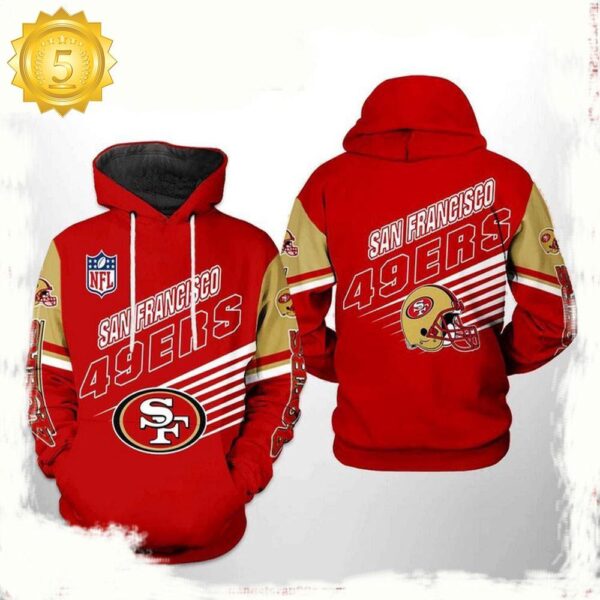 NFL San Francisco 49ers Team All Over Print Unisex Hoodie - available at - rugbyfanstore.com