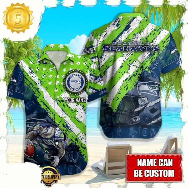 NFL Seattle Seahawks American Flag custom Hawaiian Shirts For Men Women - available at - rugbyfanstore.com