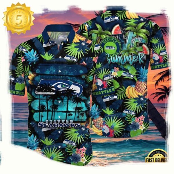 NFL Seattle Seahawks Hawaiian Shirt Love Summer Beach - available at - rugbyfanstore.com