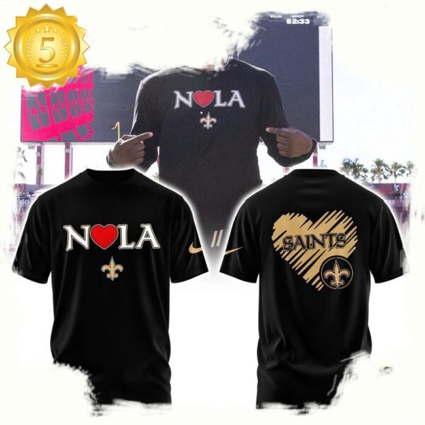 NFL Super Bowl New Orleans Saints Nola 2025 T Shirt - available at - rugbyfanstore.com