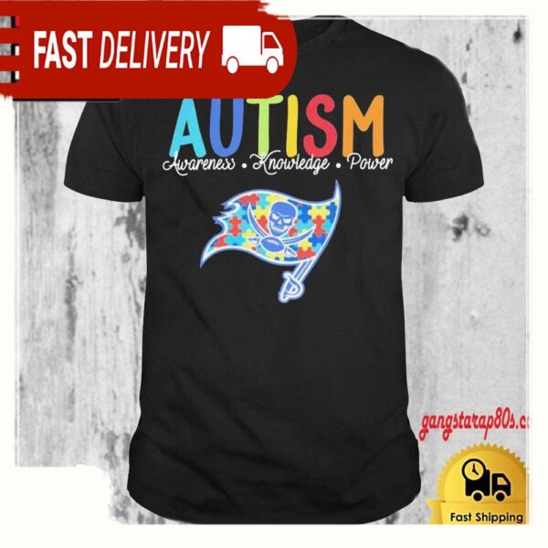 NFL Tampa Bay Buccaneers Autism Awareness Knowledge Power T Shirt - available at - rugbyfanstore.com