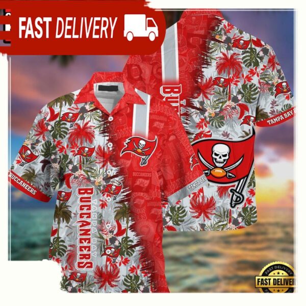 NFL Tampa Bay Buccaneers Football Aloha Hawaiian Shirt - available at - rugbyfanstore.com