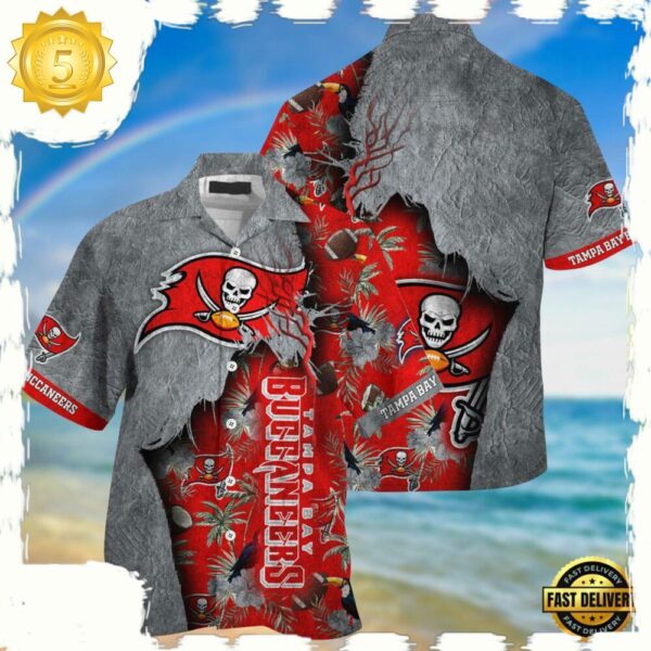 nfl tampa bay buccaneers football Team Logo New Design hawaii shirt - available at - rugbyfanstore.com