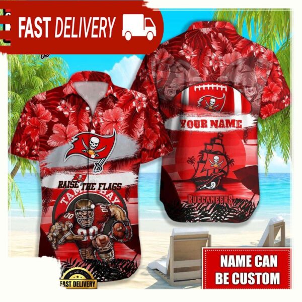 NFL Tampa Bay Buccaneers Mascot Football Hawaiian Shirt For Men Women - available at - rugbyfanstore.com