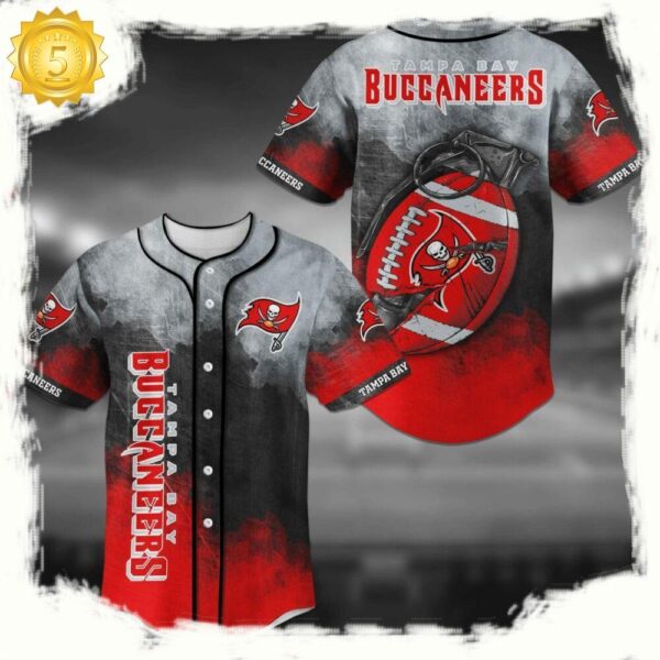 NFL Tampa Bay Buccaneers New Design Baseball Jersey Shirt - available at - rugbyfanstore.com