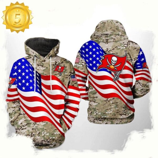 NFL Tampa Bay Buccaneers US Flag Camo Veteran Team All Over Print Unisex Hoodie - available at - rugbyfanstore.com