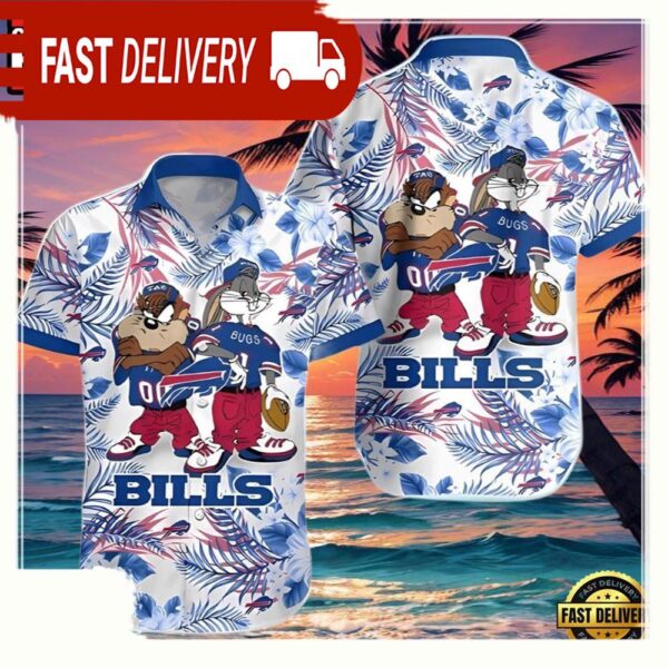 NFL Taz And Bugs Buffalo Bills Hawaiian Shirt - available at - rugbyfanstore.com