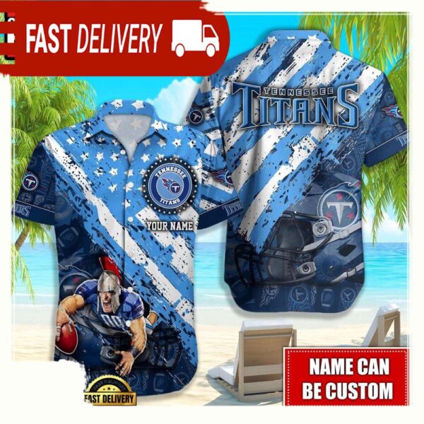 NFL Tennessee Titans American Flag custom Hawaiian Shirts For Men Women - available at - rugbyfanstore.com