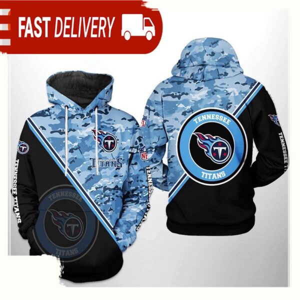 NFL Tennessee Titans Camo Team All Over Print Unisex Hoodie - available at - rugbyfanstore.com