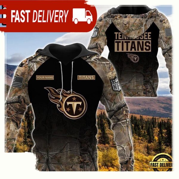 NFL Tennessee Titans Custom NameHunting Camo Hoodie - available at - rugbyfanstore.com