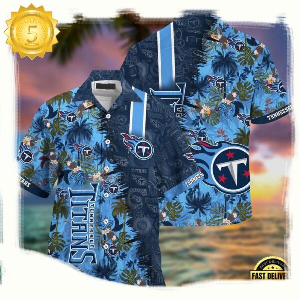 NFL Tennessee Titans Football Aloha Hawaiian Shirt - available at - rugbyfanstore.com