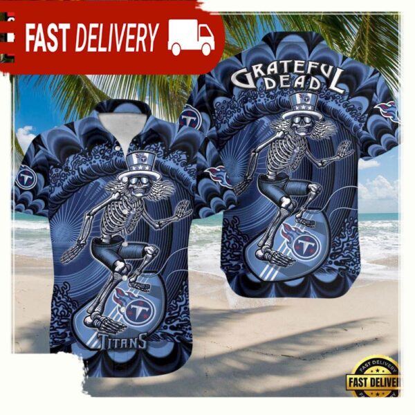 NFL Tennessee Titans Grateful Dead Unisex Hawaiian Shirt - available at - rugbyfanstore.com