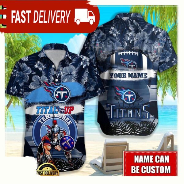 NFL Tennessee Titans Mascot Football Hawaiian Shirt For Men Women - available at - rugbyfanstore.com