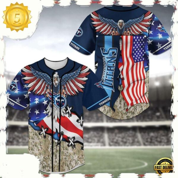 NFL Tennessee Titans New Design Baseball Jersey Shirt - available at - rugbyfanstore.com