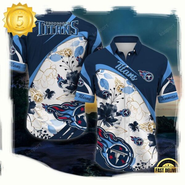 NFL Tennessee Titans New Design Hawaiian Shirt - available at - rugbyfanstore.com