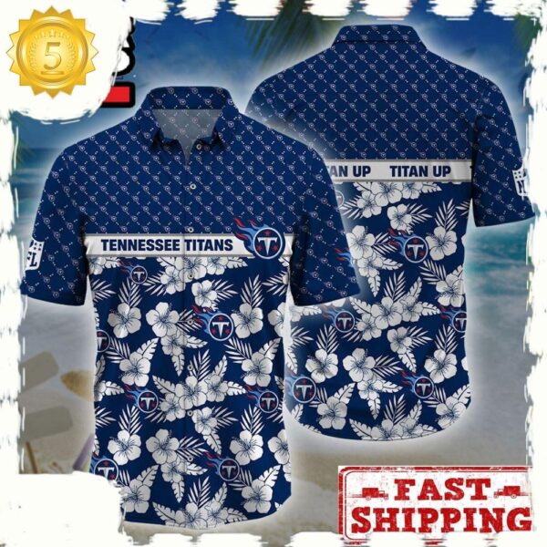 NFL Tennessee Titans Palm Leaves New Design Hawaiian Shirt - available at - rugbyfanstore.com