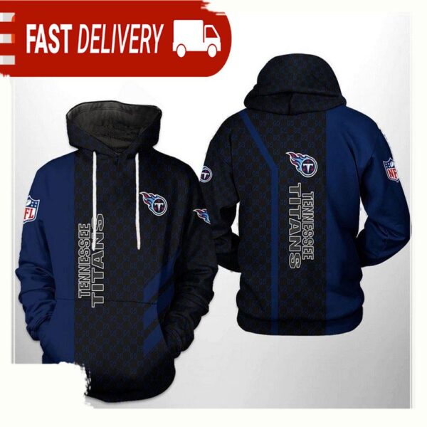 NFL Tennessee Titans Team Pattern Mix All Over Print Unisex Hoodie - available at - rugbyfanstore.com