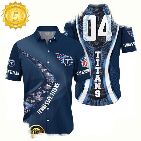 NFL Tennessee TitansCustom Name Number New Design Hawaiian Shirt For Men Women - available at - rugbyfanstore.com