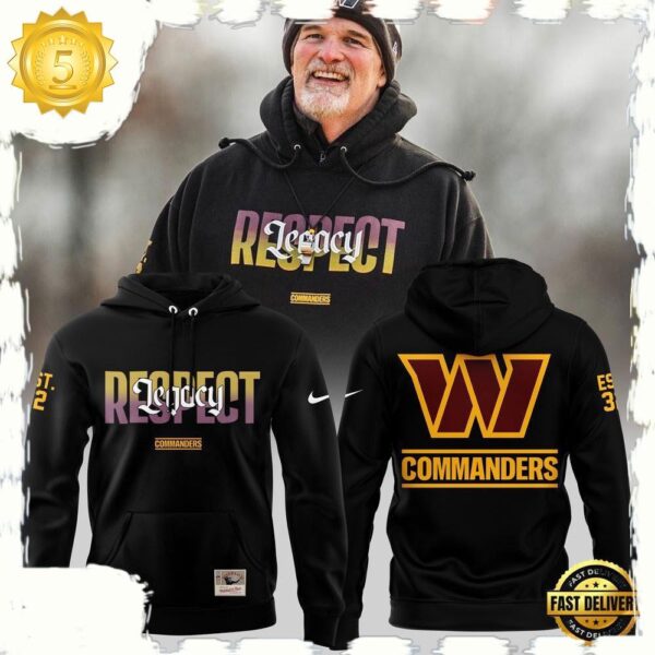 NFL Washington Commanders Doug Williams Mitchell And Ness Black Legacy Respect New Design 3D Hoodie - available at - rugbyfanstore.com