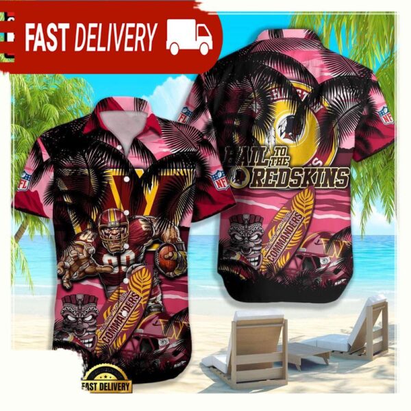 NFL Washington Commanders Hawaiian Shirt For Men Women - available at - rugbyfanstore.com