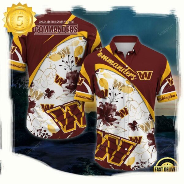 NFL Washington Commanders New Arrivals Football Summer Hawaii Shirt - available at - rugbyfanstore.com