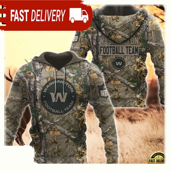 NFL Washington Football Hunting Camo 3D Hoodies - available at - rugbyfanstore.com