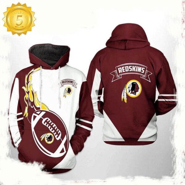 NFL Washington Redskins Classic All Over Print Unisex Hoodie - available at - rugbyfanstore.com