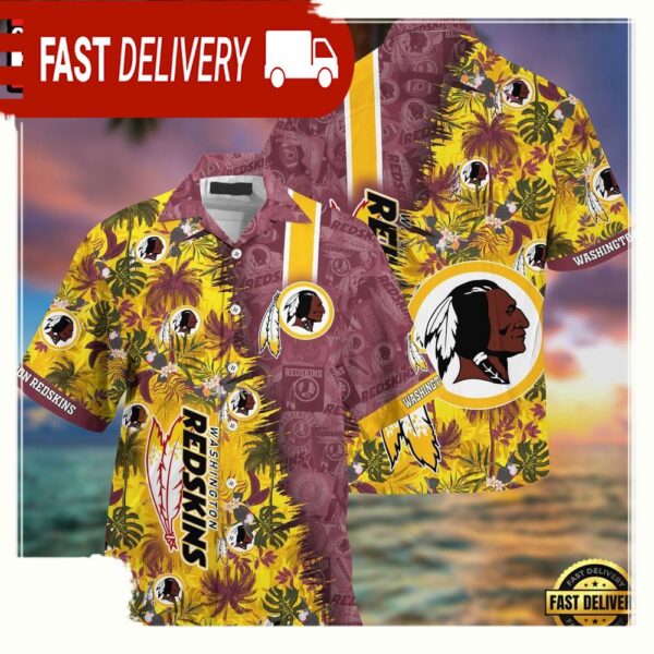 NFL Washington Redskins Football Aloha Hawaiian Shirt - available at - rugbyfanstore.com