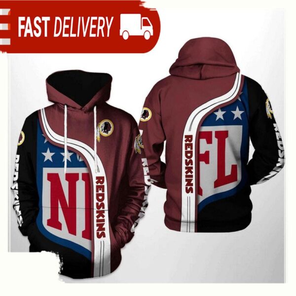 NFL Washington Redskins Team All Over Print Unisex Hoodie - available at - rugbyfanstore.com