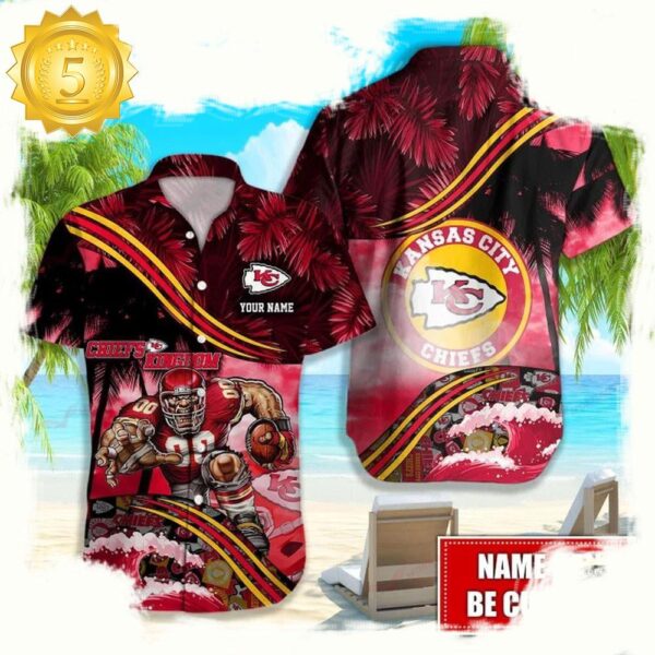 Personalized Kansas City Chiefs NFL Mascot Hawaiian Shirt - available at - rugbyfanstore.com