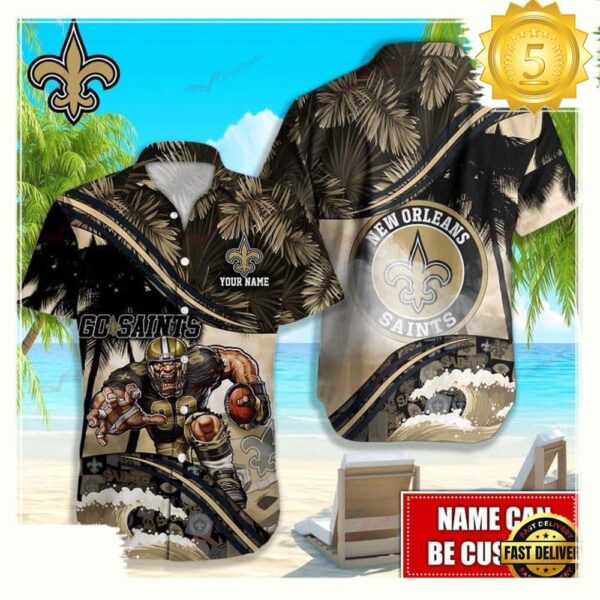 Personalized New Orleans Saints NFL Mascot Hawaiian Shirt - available at - rugbyfanstore.com