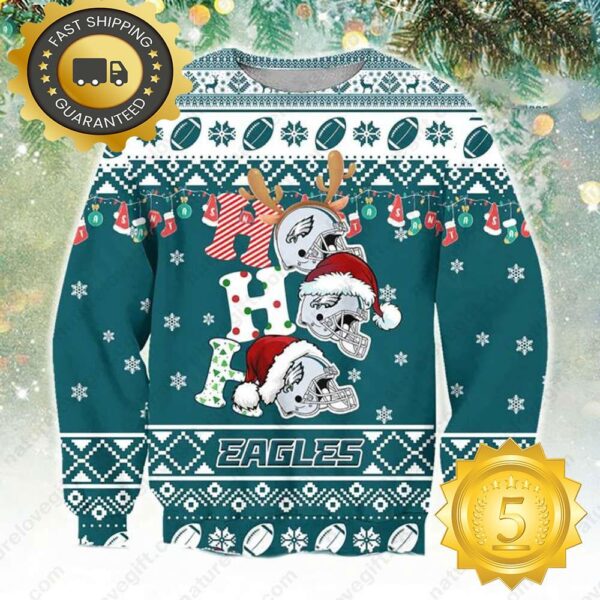 Philadelphia Eagles Ho Ho Ho NFL Ugly Christmas Sweater - available at - rugbyfanstore.com