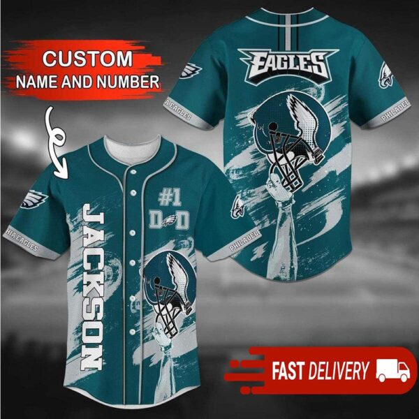 Philadelphia Eagles Personalized NFL Jersey with Name and Number - available at - rugbyfanstore.com