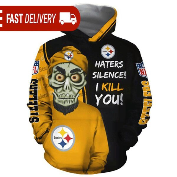 Pittsburgh Steelers Cute Skull of Death Halloween Hoodie NFL Gifts - available at - rugbyfanstore.com