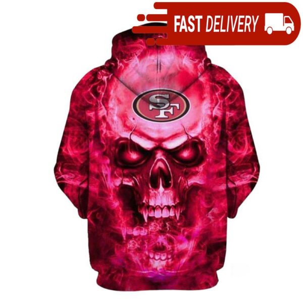 San Francisco 49Ers Football Skull NFL Hoodie Gifts for Fans - available at - rugbyfanstore.com