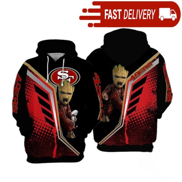 San Francisco 49Ers Groot Player NFL Hoodie Gifts for Fans - available at - rugbyfanstore.com