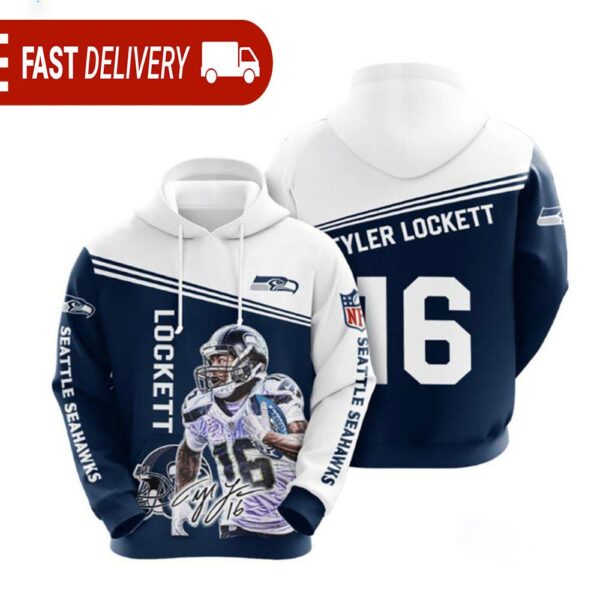 Seattle Seahawks Tyler Lockett NFL Hoodie Gifts for Fans - available at - rugbyfanstore.com