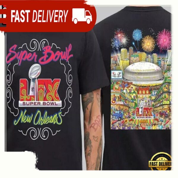 Super Bowl LIX New Orleans 2025 Unisex T Shirt - available at - rugbyfanstore.com