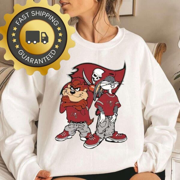 Tampa Bay Buccaneers Bugs Bunny Looney Tunes NFL Sweatshirt Gifts for Fans - available at - rugbyfanstore.com